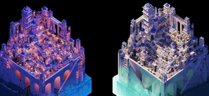 在 Blender 中制作城市立体模型——“圣托里尼夜景”