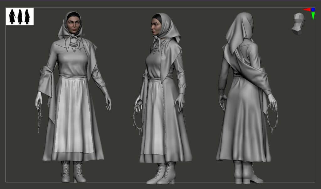 Zbrush衣服雕刻