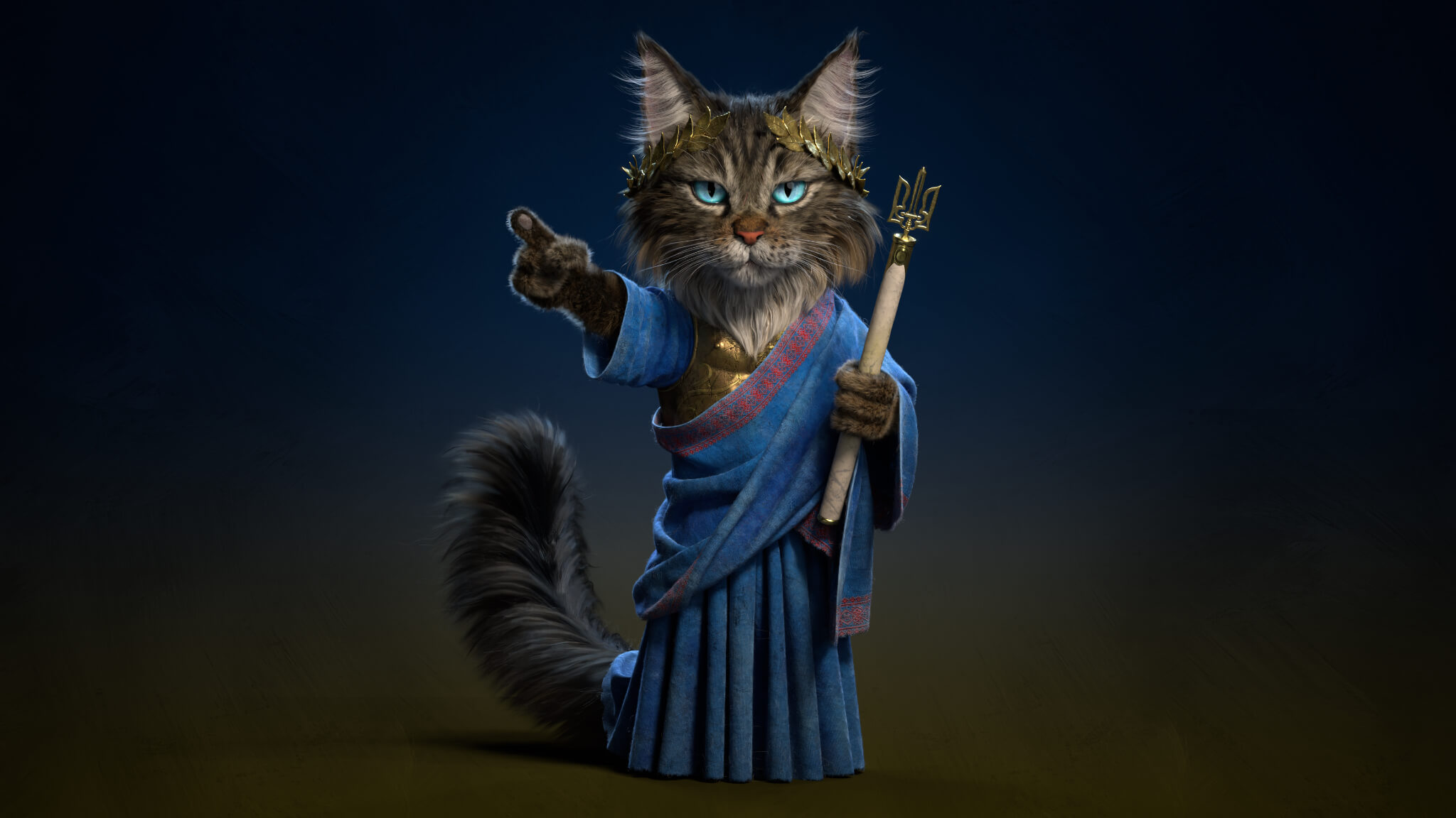 Blender毛发测试-猫咪