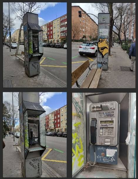 西班牙各地常见的电话亭