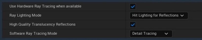 UE5汽车渲染光线追踪设置